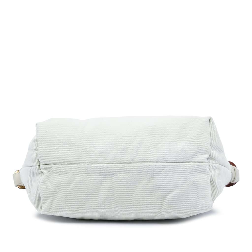 Miu Miu Cotton Gabardine Pouch White Very good - Inside View