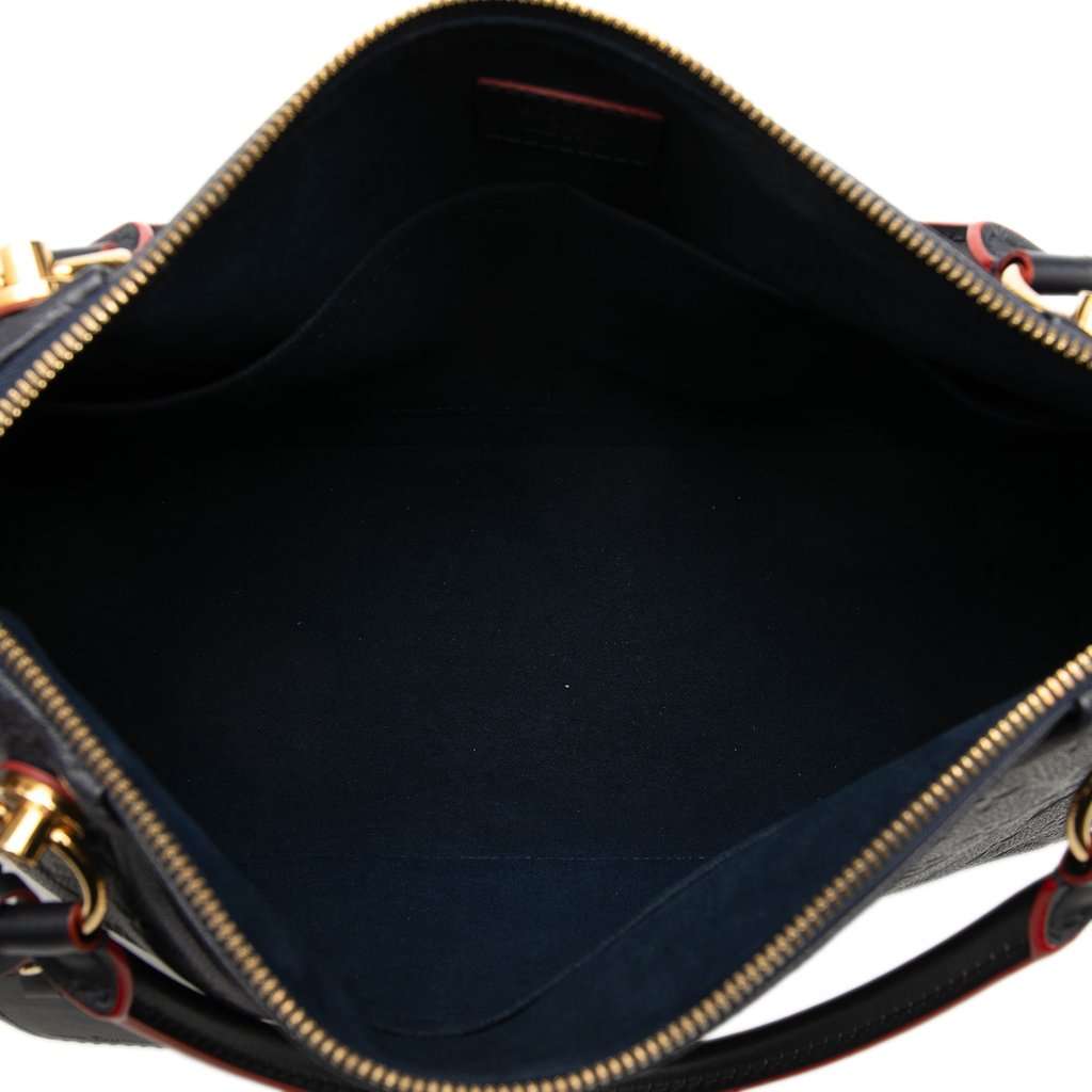 Louis Vuitton Monogram Empreinte V Satchel MM Blue Leather Very good - Model View