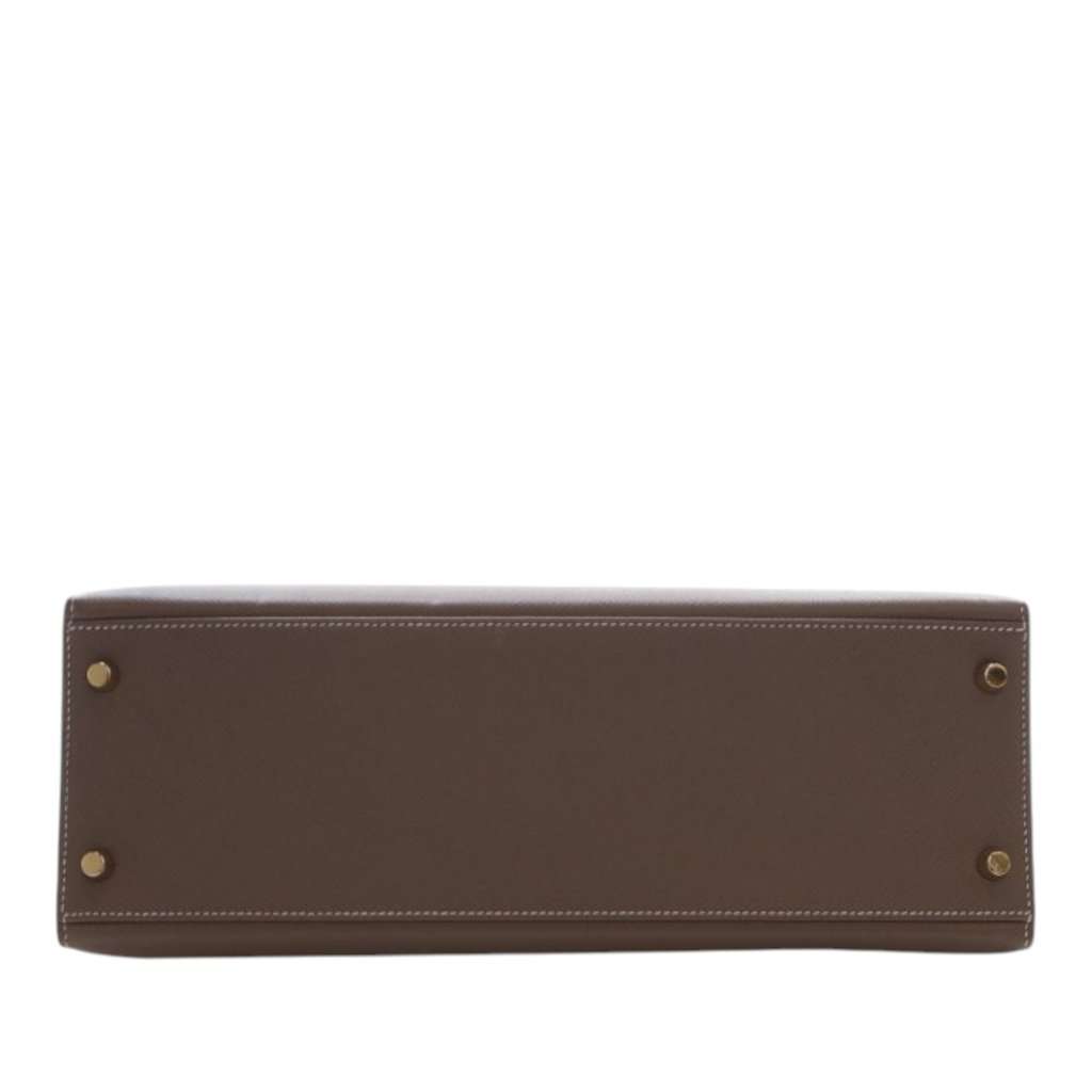 Hermès Epsom Kelly II Sellier 32 Brown Leather Very good condition - Box View