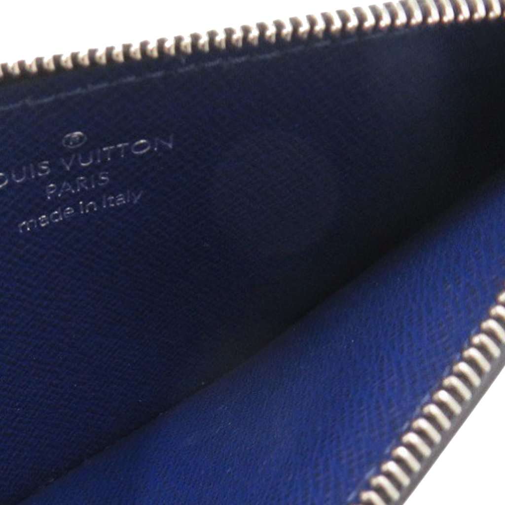 Louis Vuitton Monogram Taigarama Coin Card Holder Blue Very good condition - Model View