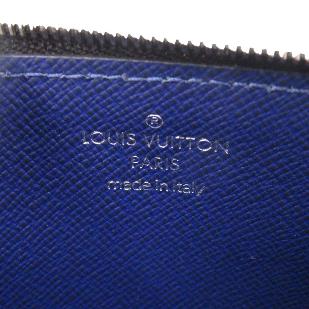 Louis Vuitton Monogram Taigarama Coin Card Holder Blue Very good condition - Box View