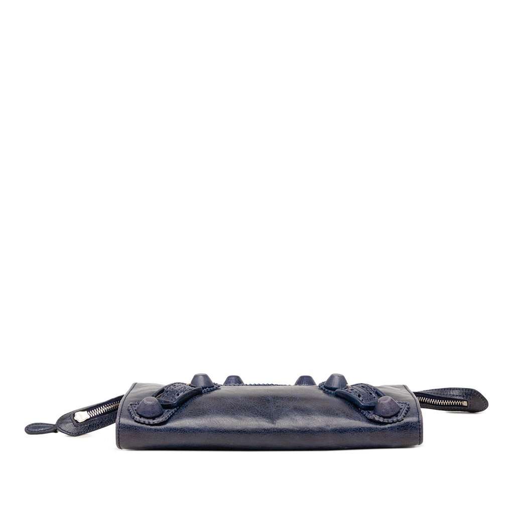 Balenciaga Lambskin Motocross Giant 21 Brogues Clutch Blue Leather Very good condition - Inside View