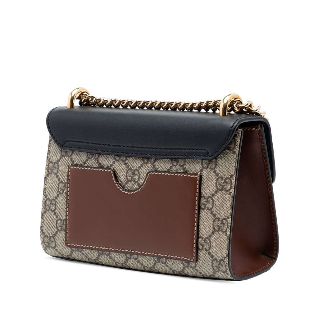 Gucci Small GG Supreme Padlock Crossbody Beige Very good - Back View