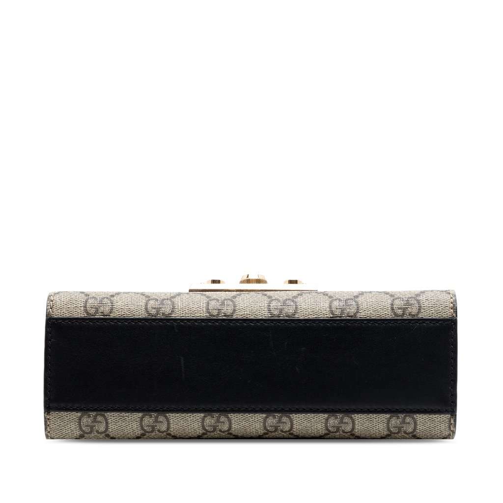 Gucci Small GG Supreme Padlock Crossbody Beige Very good - Inside View