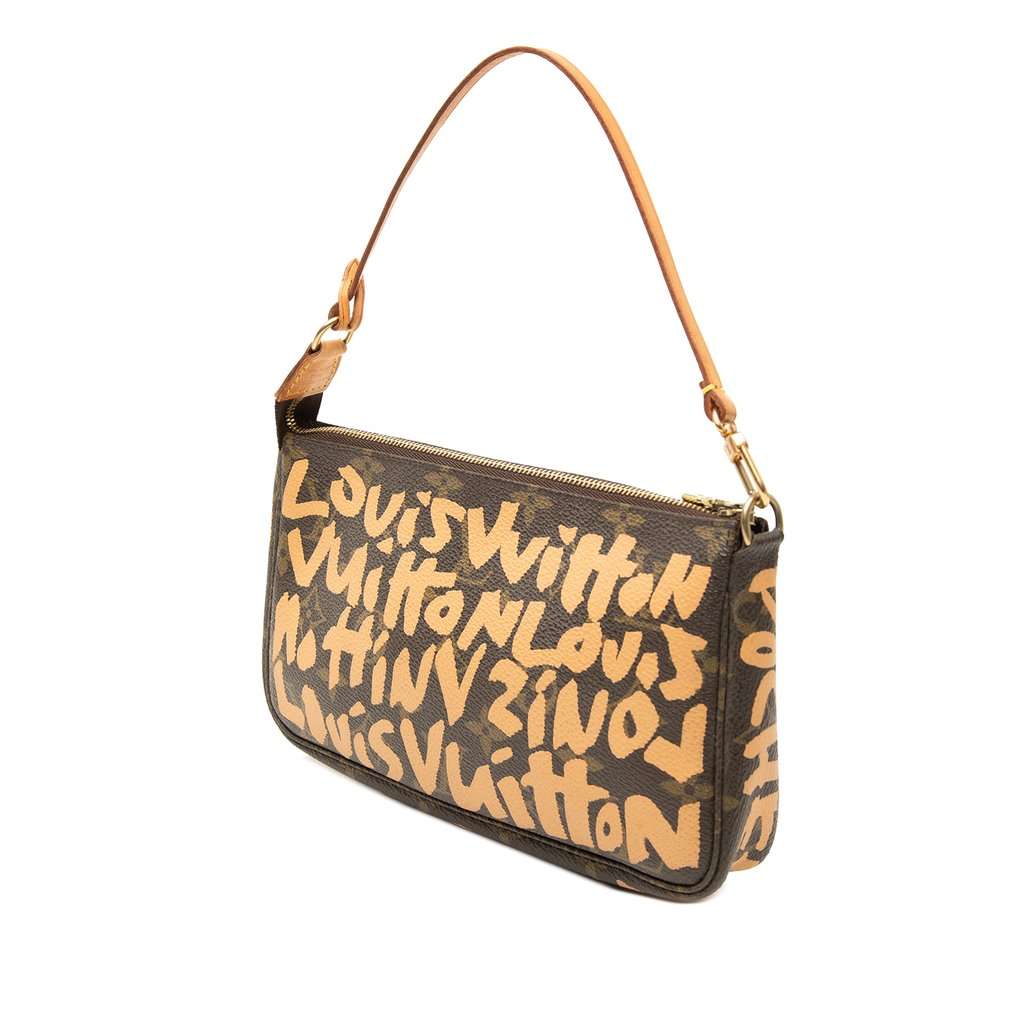 Louis Vuitton Stephen Sprouse Monogram Graffiti Pochette Accessoires Brown Very good condition - Back View