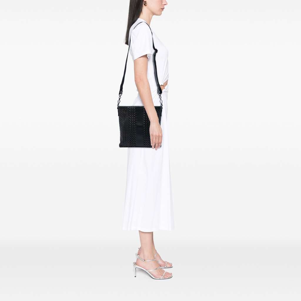 Bottega Veneta Leather Intreccio Imperatore Crossbody Black Leather Very good - Box View