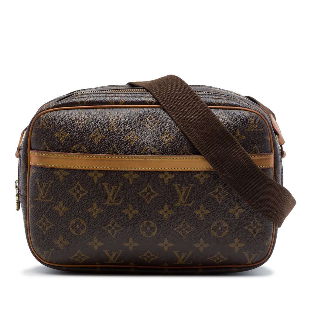 Louis Vuitton Monogram Reporter PM Brown Very good - Front View