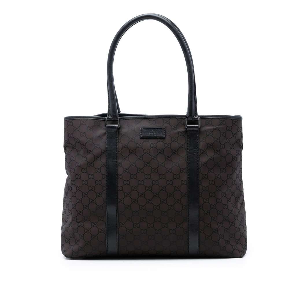 Gucci GG Nylon Joy Tote Brown Very good condition - Front View