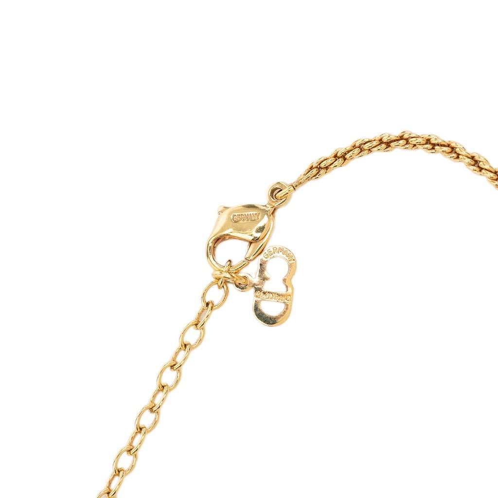 Dior Gold Plated Perfume Bottle Pendant Necklace Gold Metal Very good - Box View