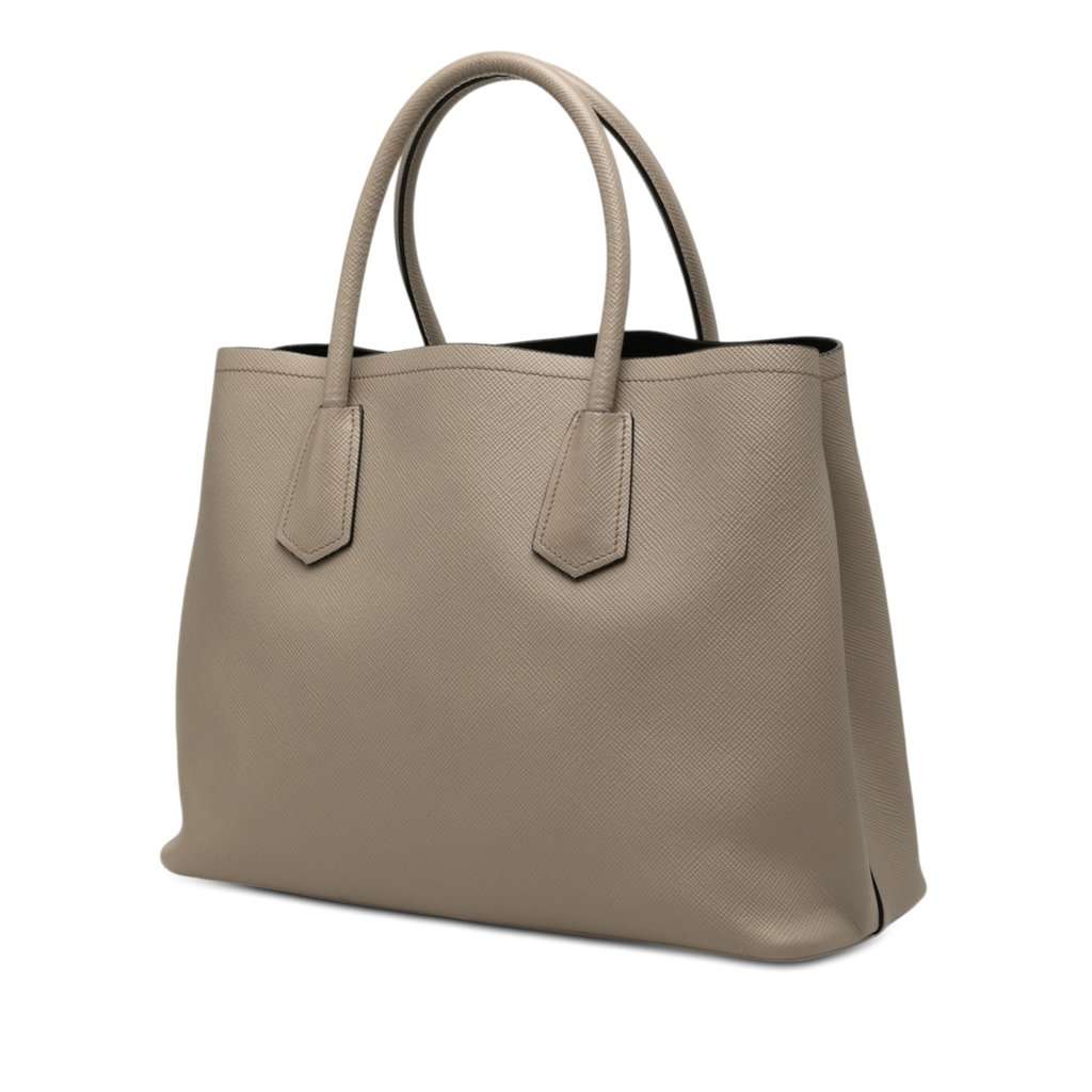 Prada Medium Saffiano Cuir Double Satchel MultiColor Leather Very good condition - Back View
