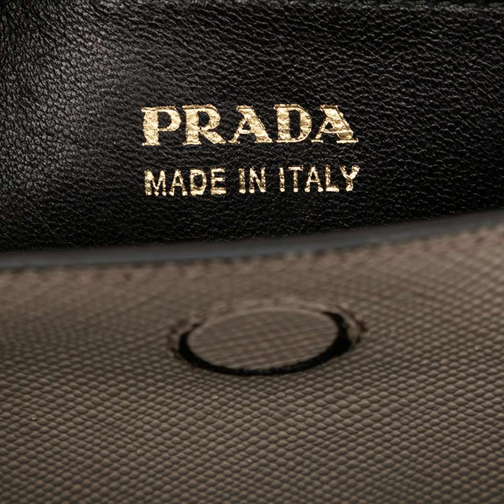 Prada Medium Saffiano Cuir Double Satchel MultiColor Leather Very good condition - Box View