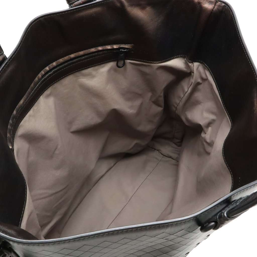 Bottega Veneta Bicolor Nappa Intrecciato Imperatore Convertible Tote Brown Leather Very good condition - Inside View