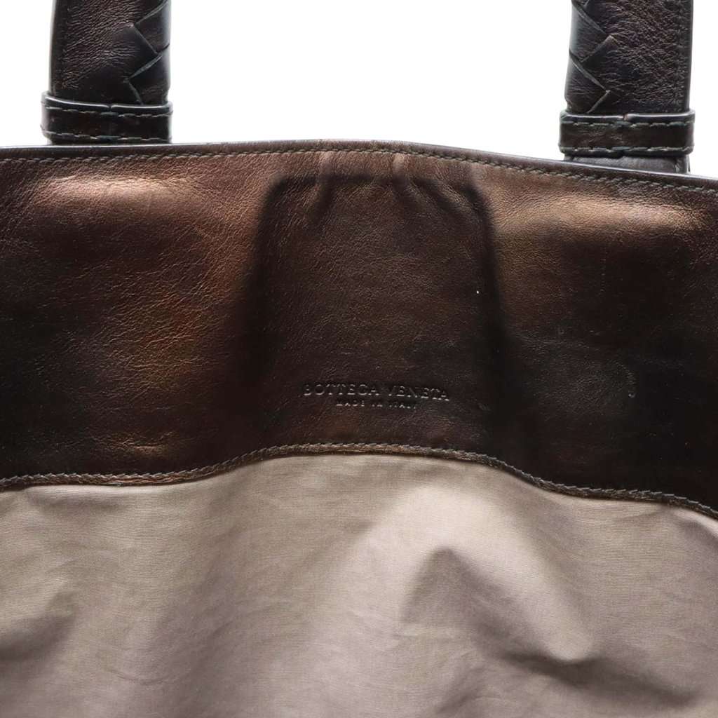 Bottega Veneta Bicolor Nappa Intrecciato Imperatore Convertible Tote Brown Leather Very good condition - Model View