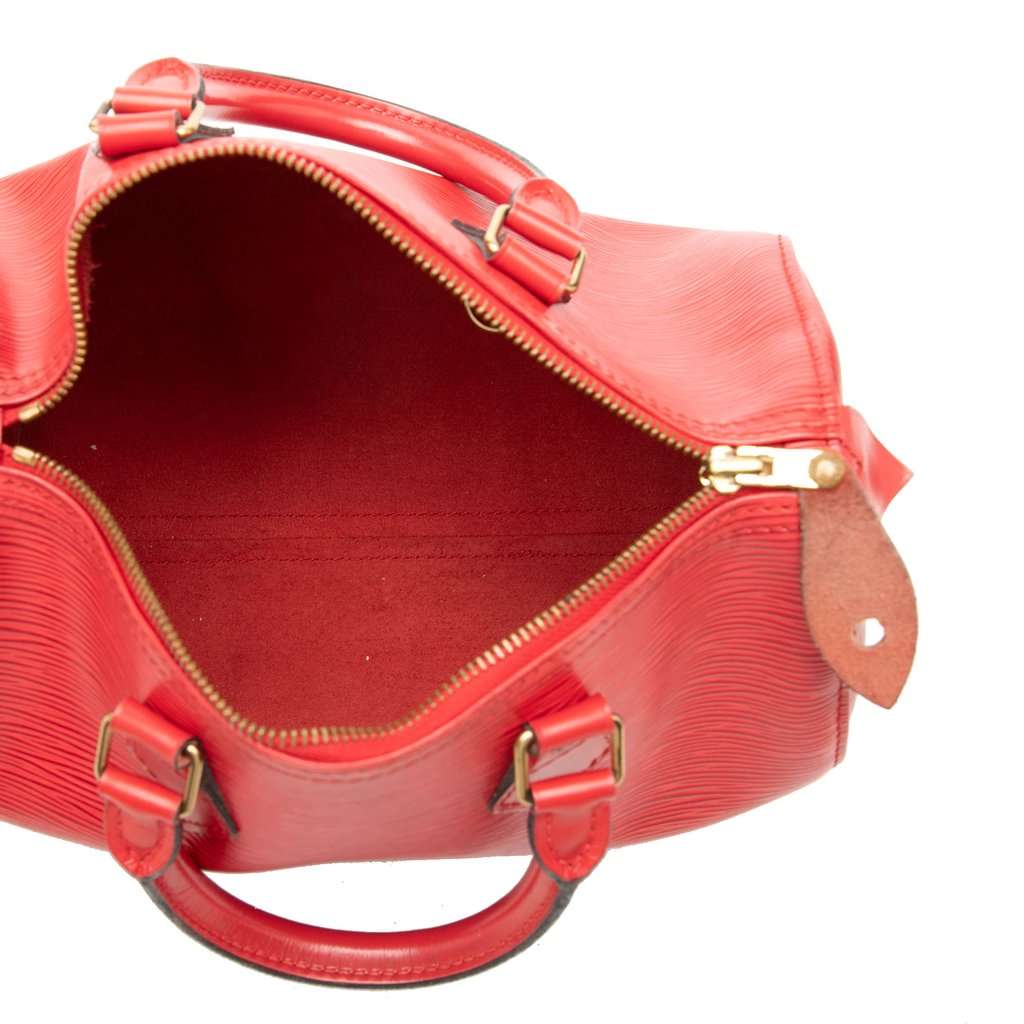 Louis Vuitton Epi Speedy 30 Red Leather Very good - Model View