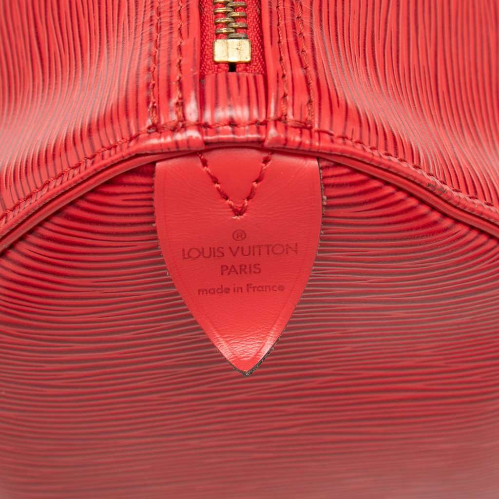 Louis Vuitton Epi Speedy 30 Red Leather Very good - Box View