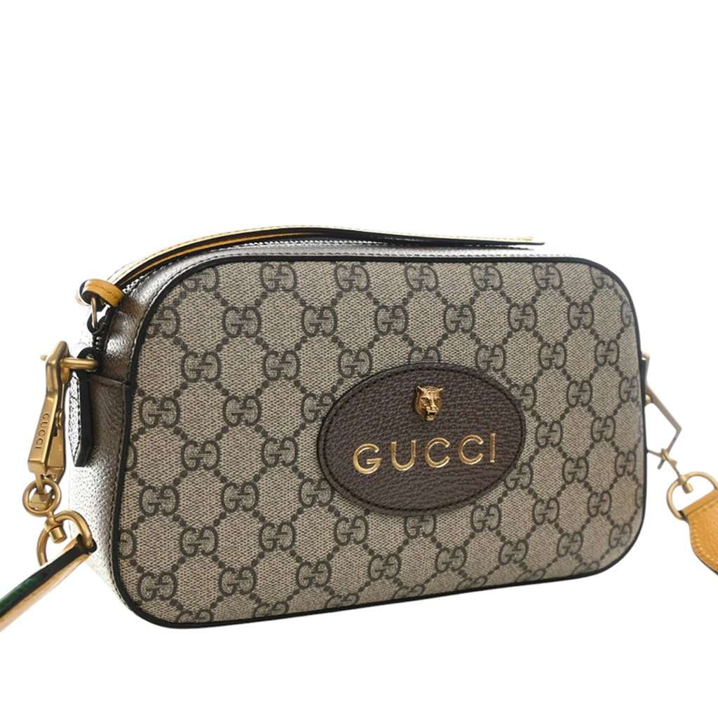 Gucci GG Supreme Web Neo Vintage Crossbody Beige Very good condition - Back View