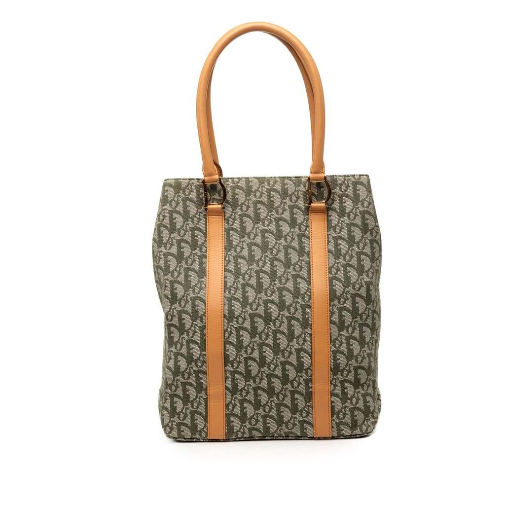 Dior Diorissimo Trotter Canvas Tote Green Very good - Front View