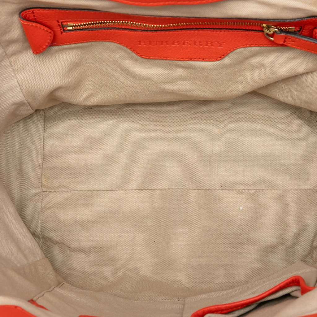 Burberry Small House Check Canvas Bridle Canterbury Tote Brown Very good - Model View