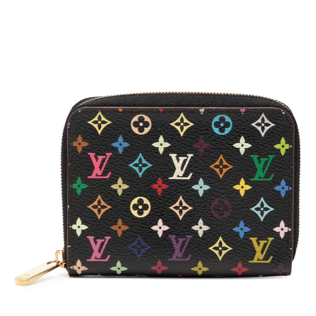 Louis Vuitton Monogram Multicolore Zippy Coin Purse Black Very good condition - Front View