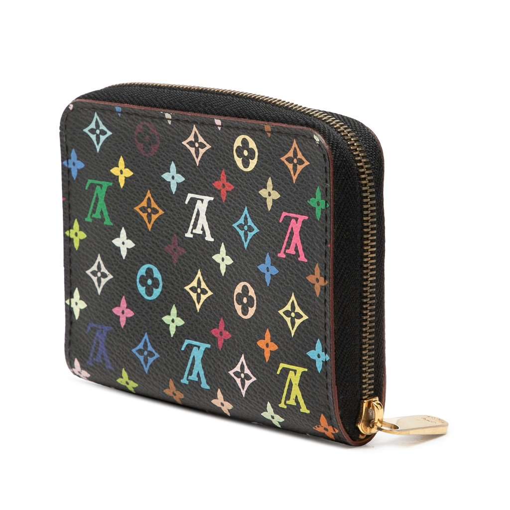 Louis Vuitton Monogram Multicolore Zippy Coin Purse Black Very good condition - Back View