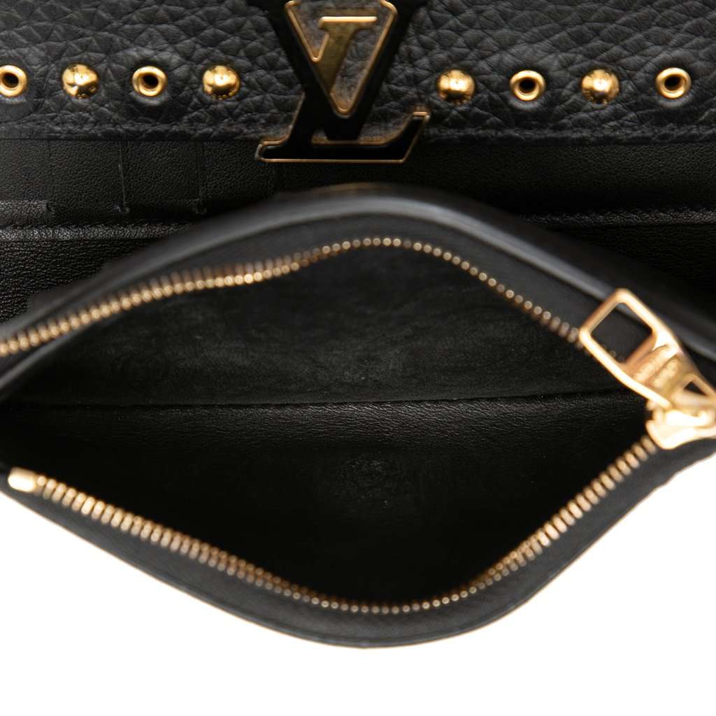 Louis Vuitton Studded Taurillon Capucines Compact Wallet Black Leather Very good condition - Box View