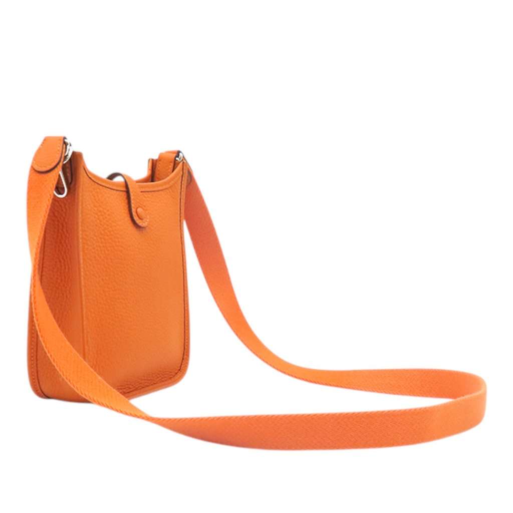 Hermès Clemence Evelyne TPM 16 Orange Leather Very good - Back View
