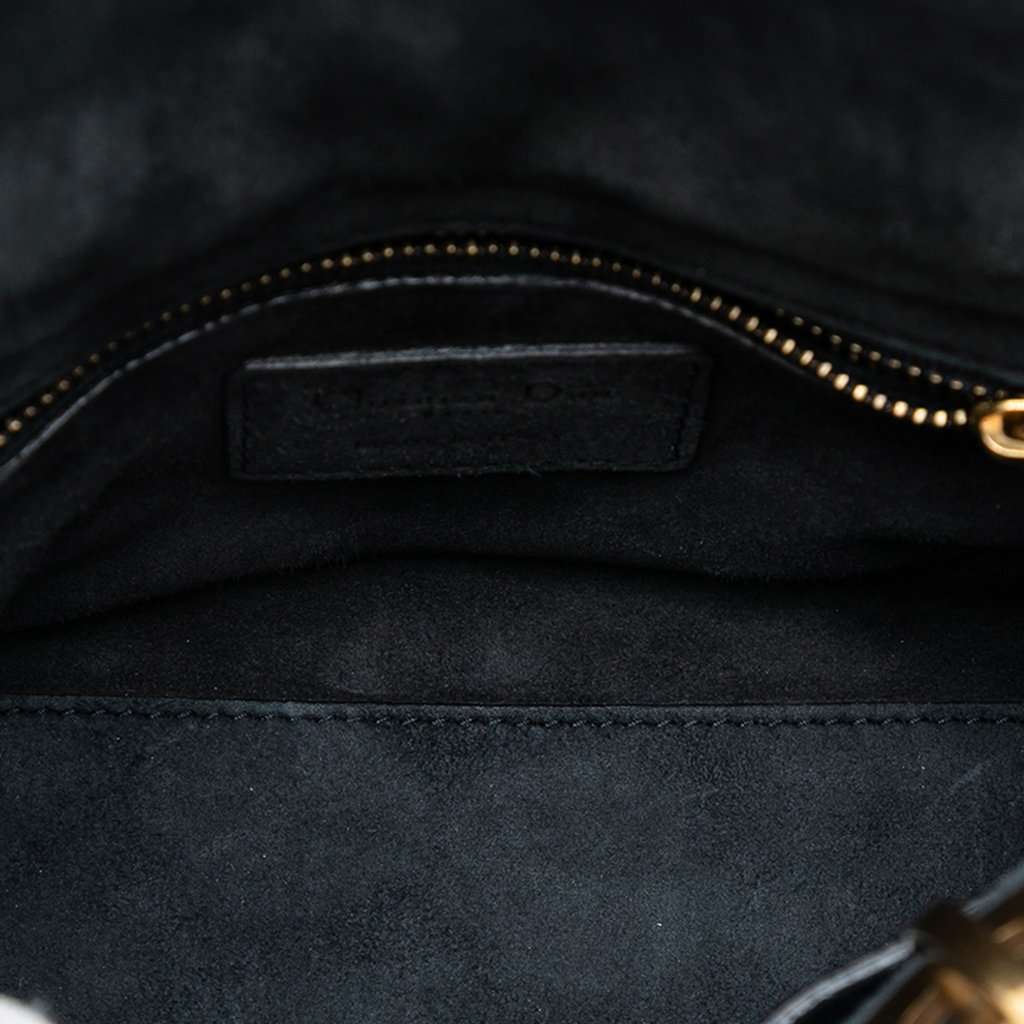Dior Mini Denim Cannage Studded Supple Lady Dior Blue Very good condition - Model View
