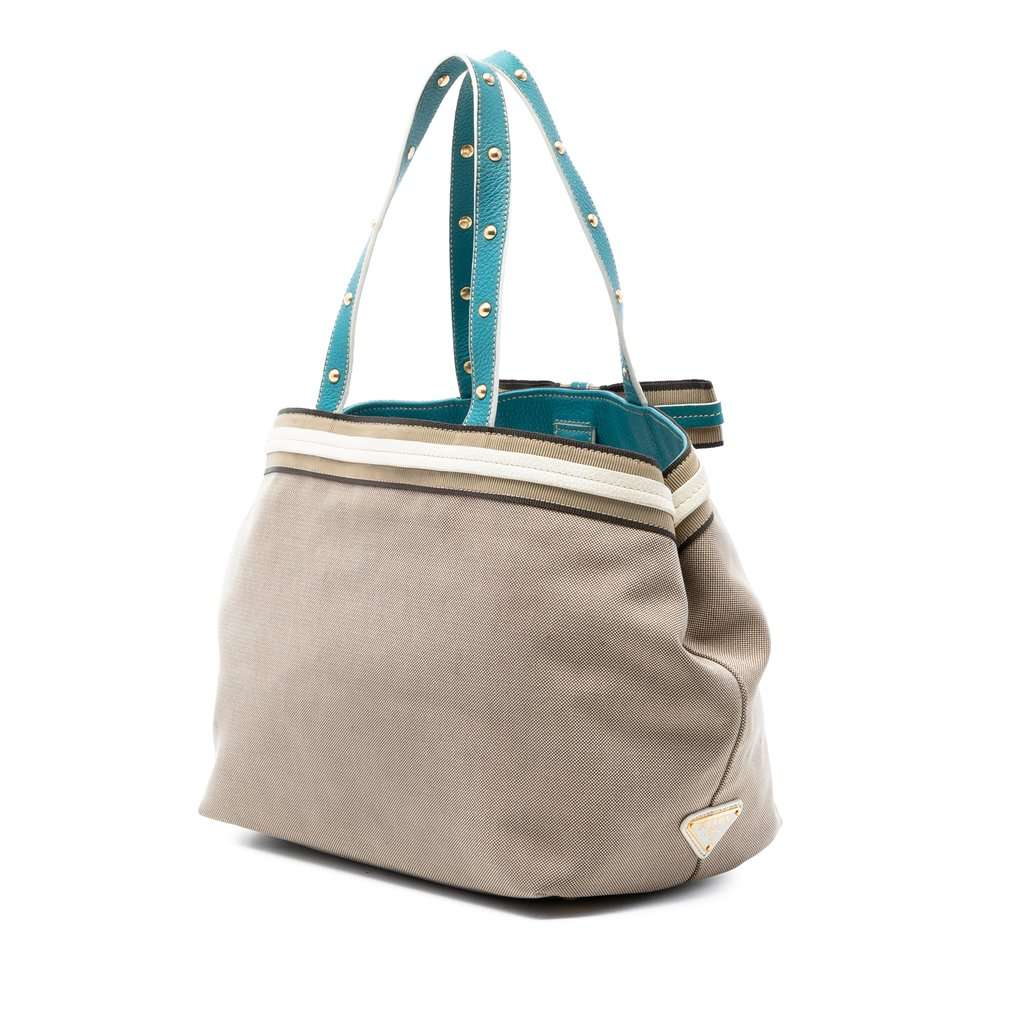 Prada Canvas Canapa Logo Tote Brown Very good - Back View