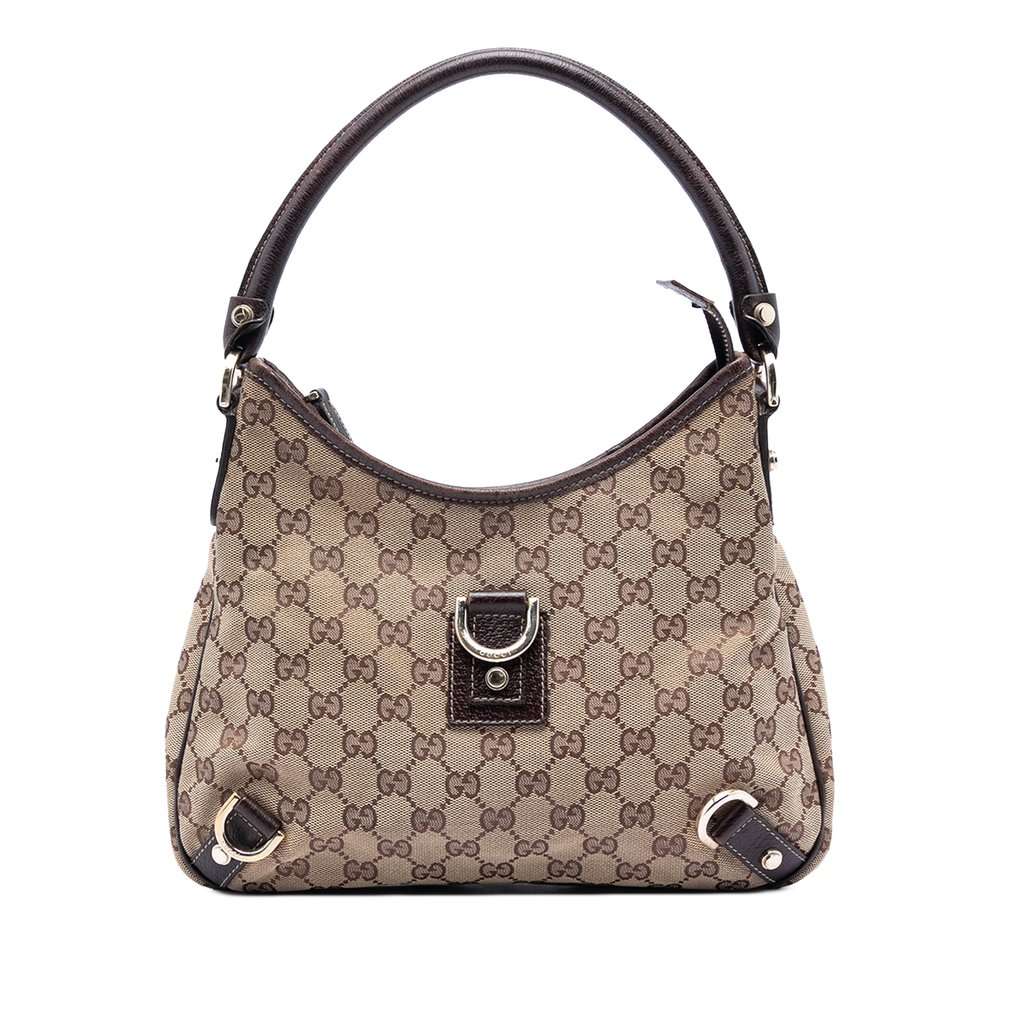 Gucci GG Canvas Abbey D Ring Shoulder Bag Beige Very good condition - Front View