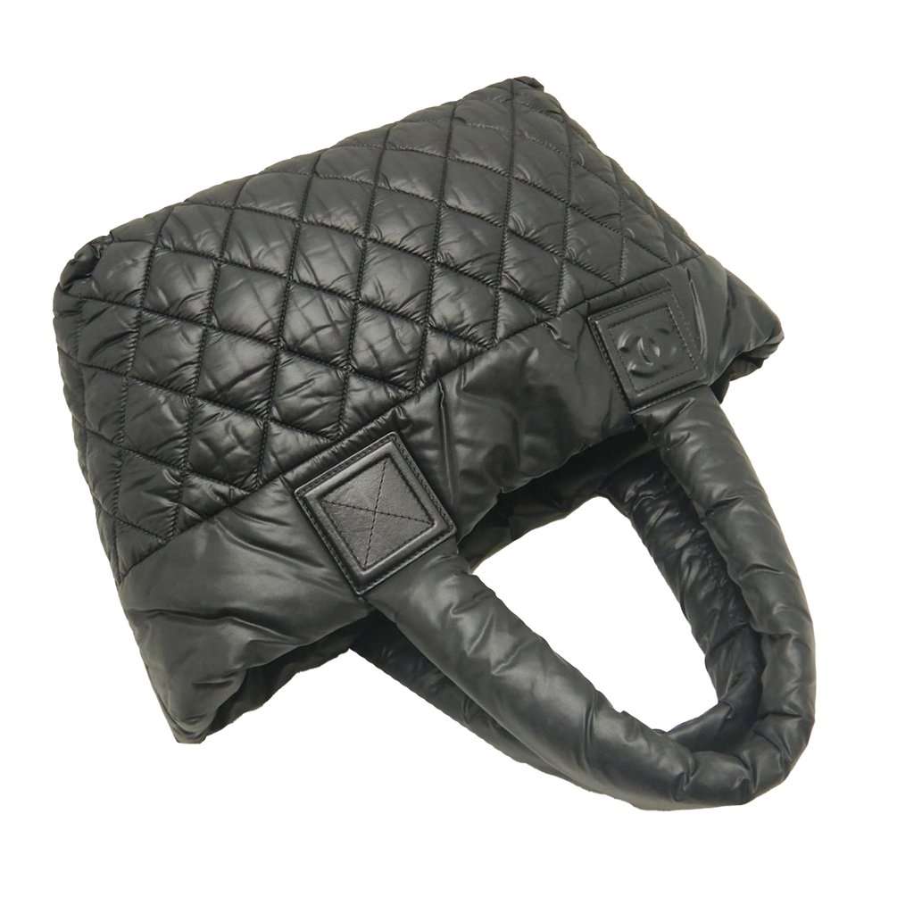 Chanel Small Quilted Nylon Coco Cocoon Tote Black Very good condition - Back View