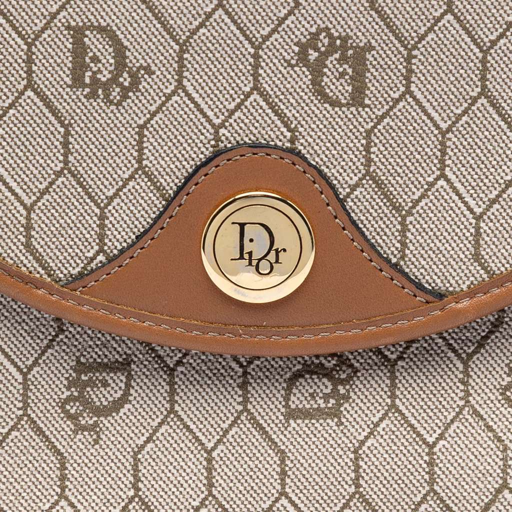Dior Honeycomb Coated Canvas Crossbody Beige Very good - Box View