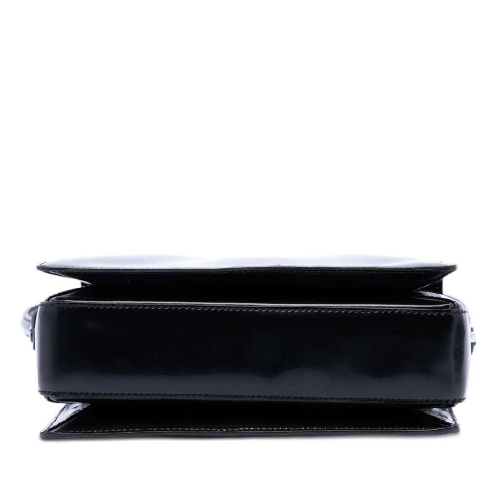 Prada Patent Leather Turnlock Satchel Black Leather Very good - Inside View