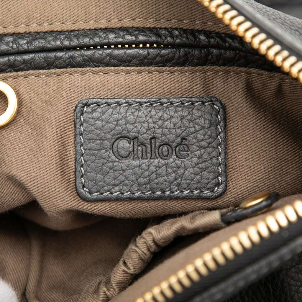 Chloé Medium Grained Leather Marcie Satchel Black Leather Very good - Box View