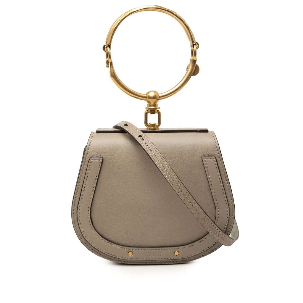 Chloé Small Leather Nile Bracelet Satchel Brown Leather Very good condition - Front View