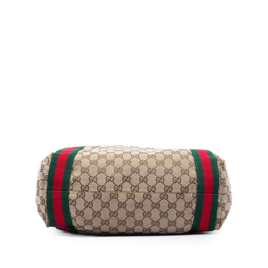 Gucci GG Canvas Web Tote Beige Very good condition - Inside View