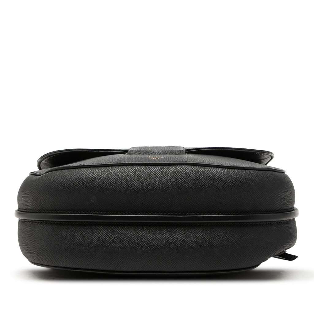 Celine Medium Grained Calfskin Trotteur Crossbody Black Leather Very good condition - Inside View