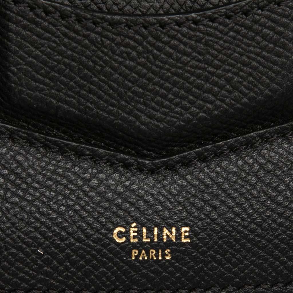 Celine Medium Grained Calfskin Trotteur Crossbody Black Leather Very good condition - Box View