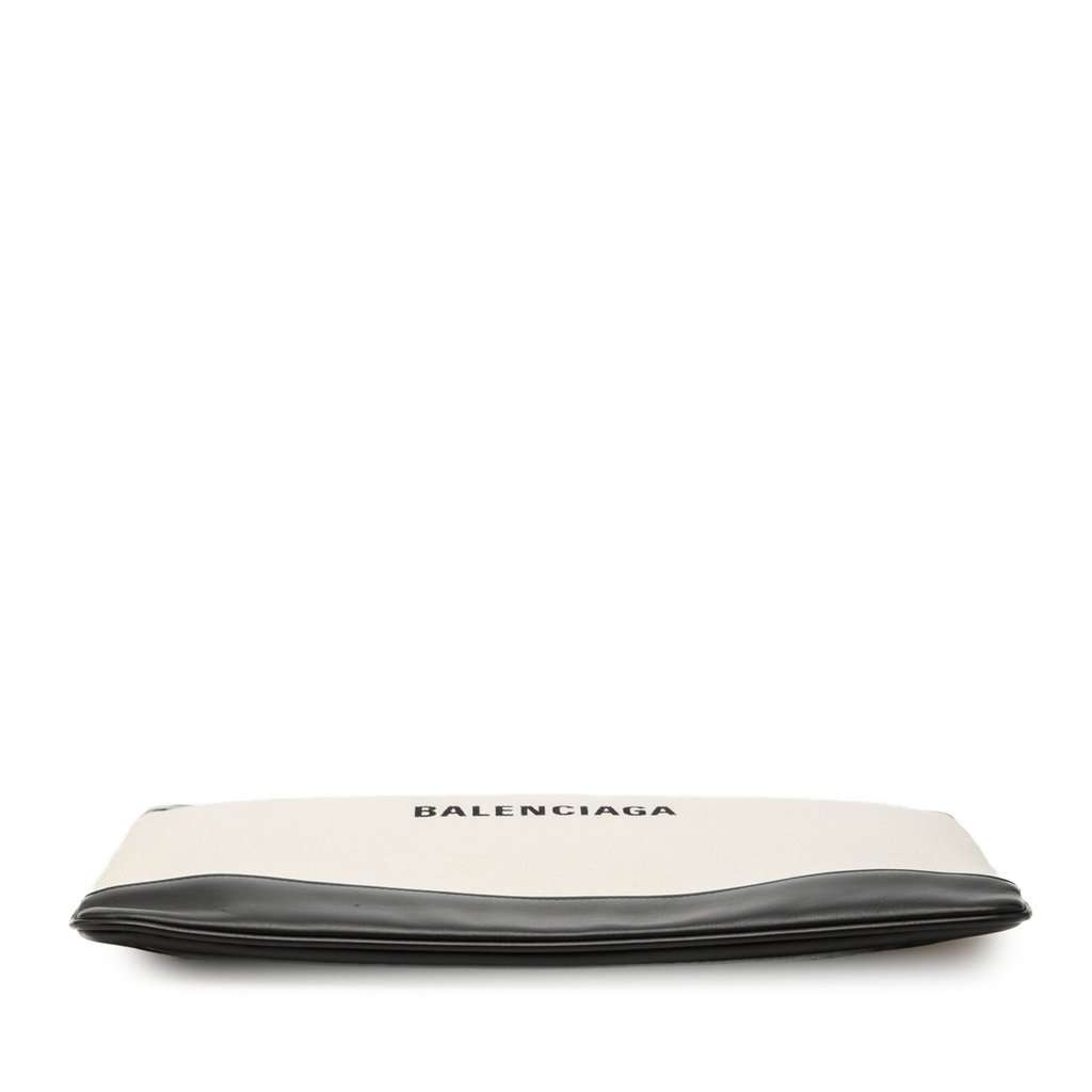 Balenciaga Canvas Navy Clip Clutch M Brown Very good condition - Inside View
