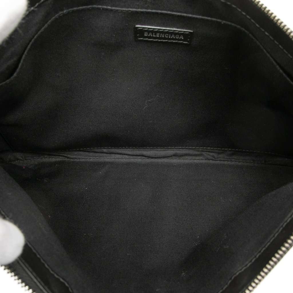 Balenciaga Canvas Navy Clip Clutch M Brown Very good condition - Model View