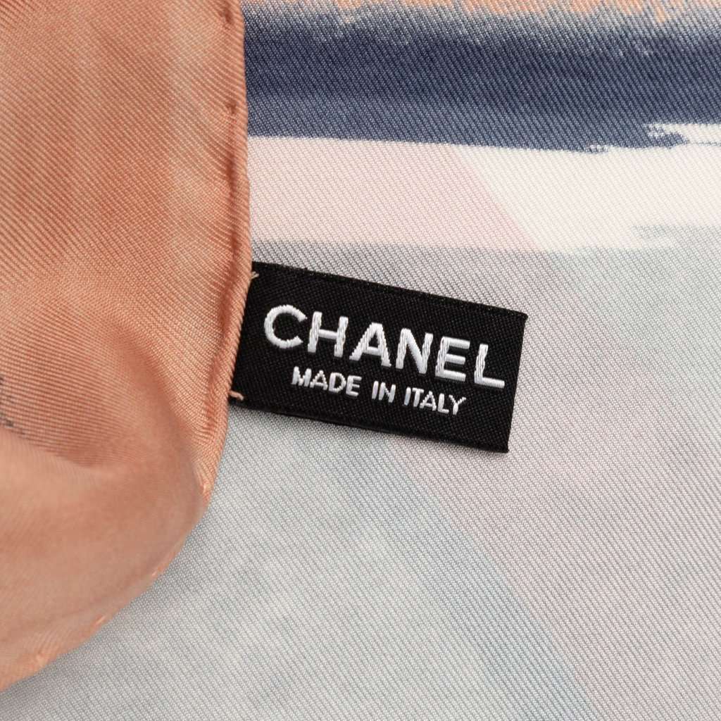 Chanel Viva Coco Cuba Libre Silk Scarf 90 White Very good condition - Inside View