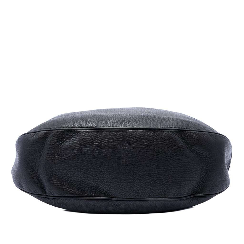 Gucci Large Calfskin Ride Shoulder Bag Black Leather Good - Inside View
