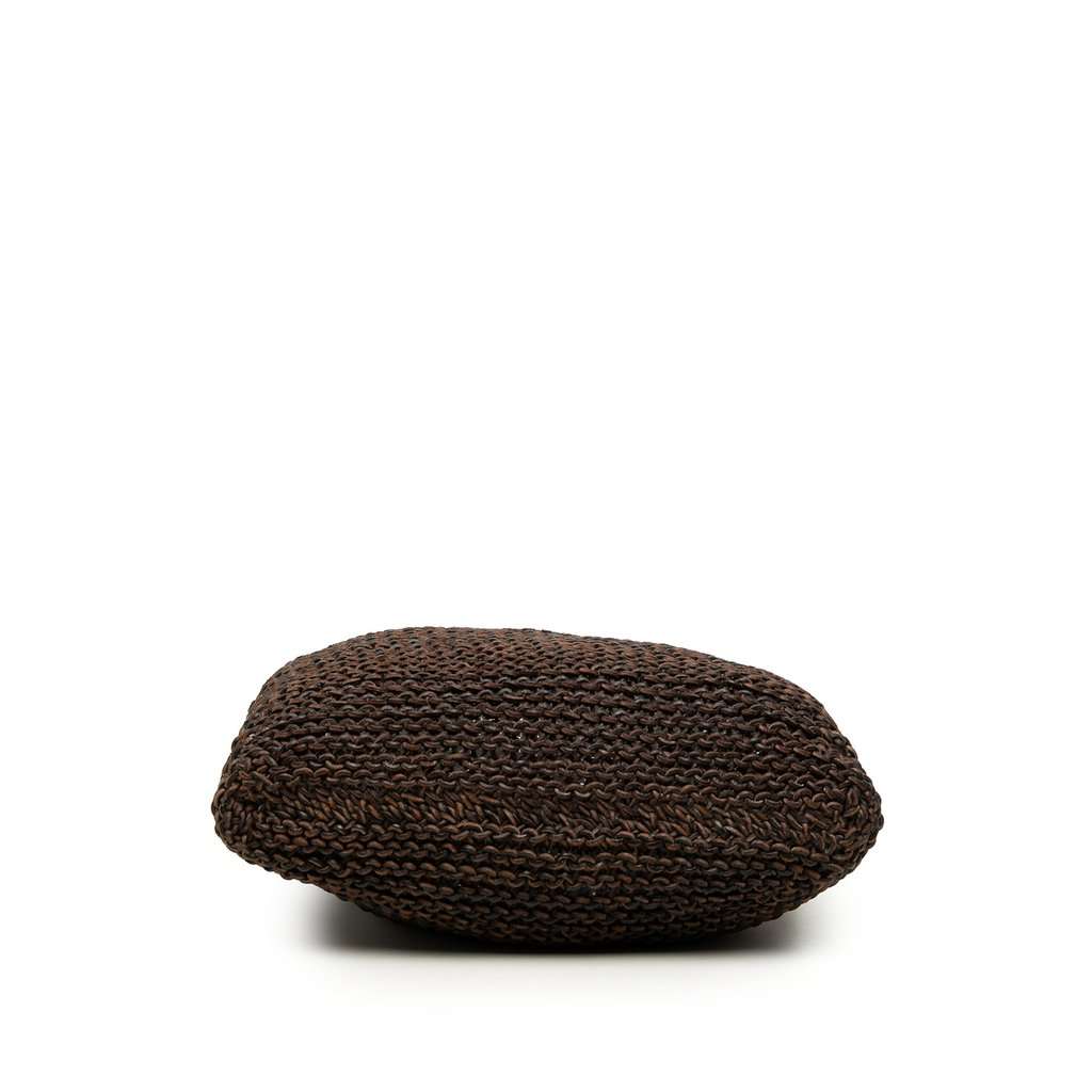 Chanel CC Knitted Calfskin Shoulder Bag Brown Leather Very good condition - Inside View