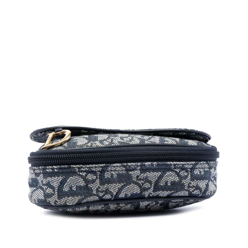Dior Diorissimo Canvas Saddle Pouch Blue Very good condition - Inside View