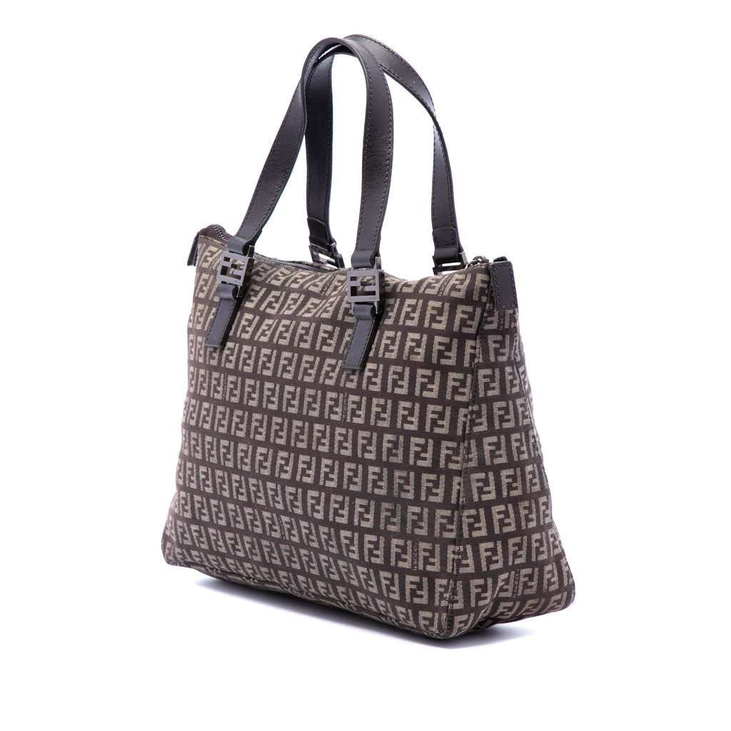 Fendi Zucchino Canvas Tote Brown Very good - Back View