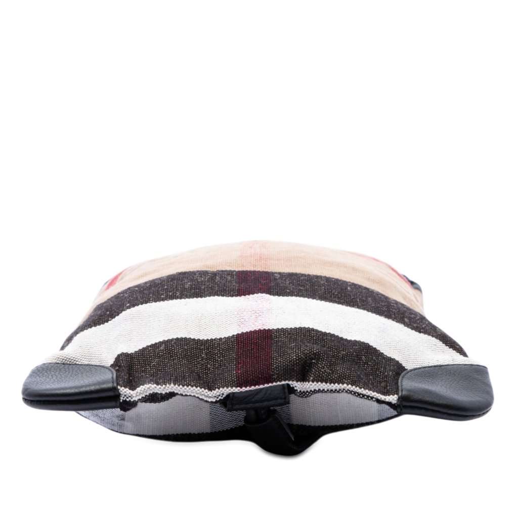 Burberry Mega Check Canvas Drawstring Backpack Brown Very good condition - Inside View