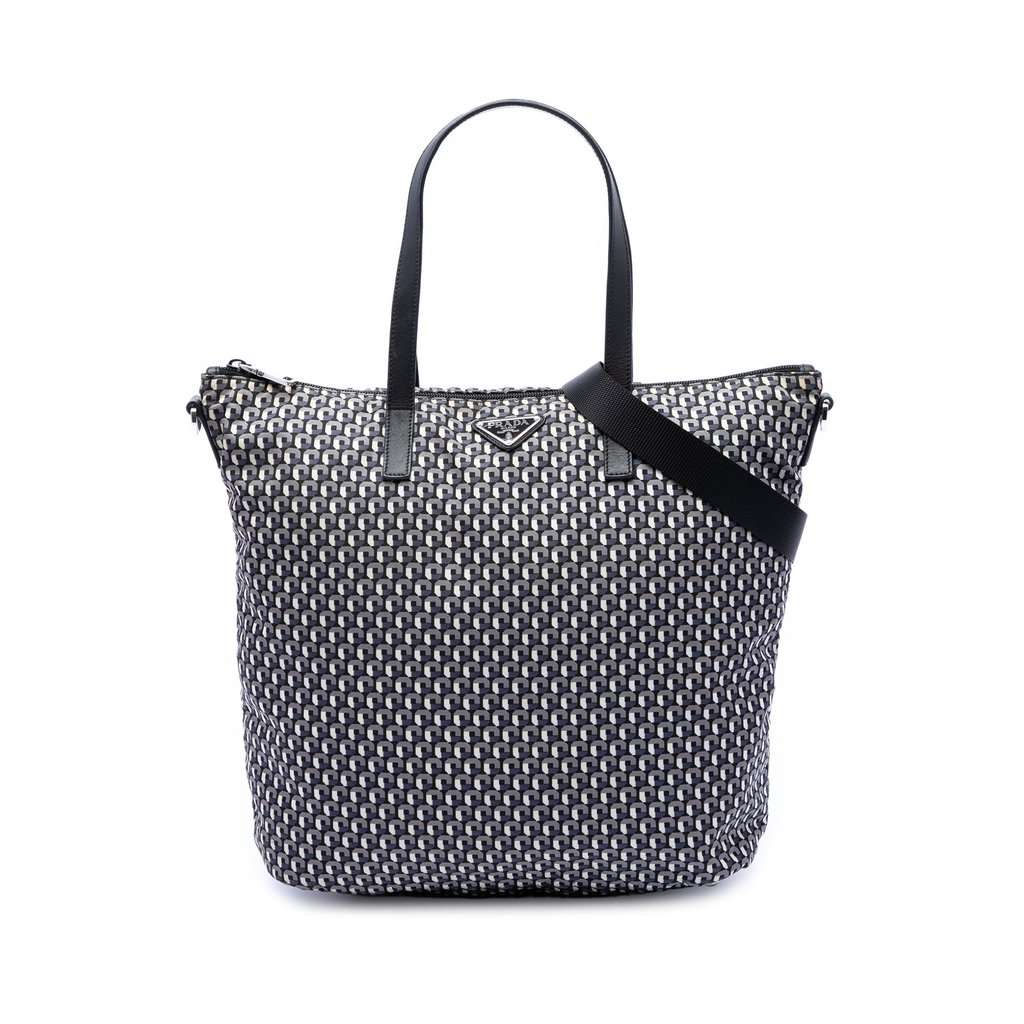 Prada Tessuto Stampato Satchel Black Very good condition - Front View