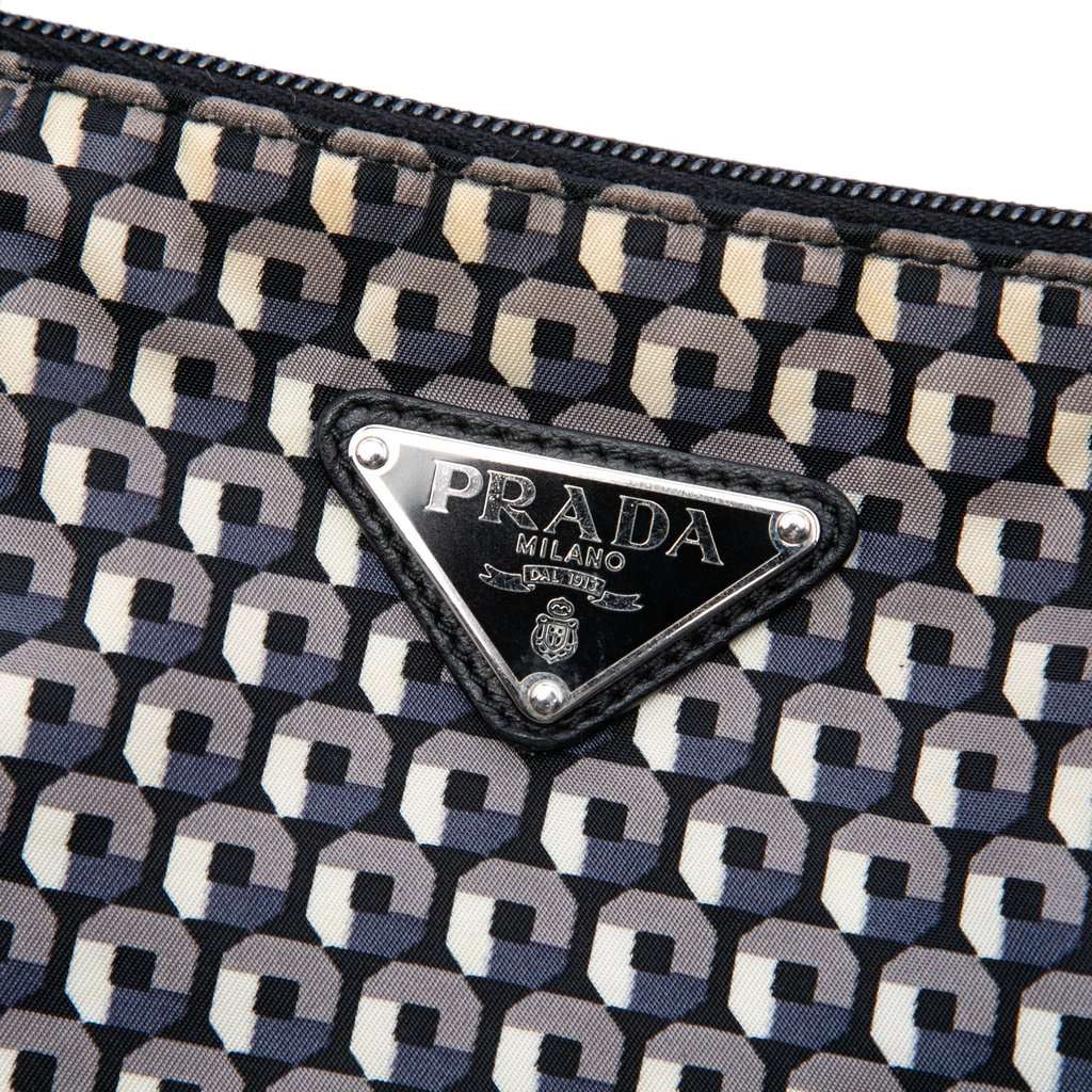 Prada Tessuto Stampato Satchel Black Very good condition - Box View