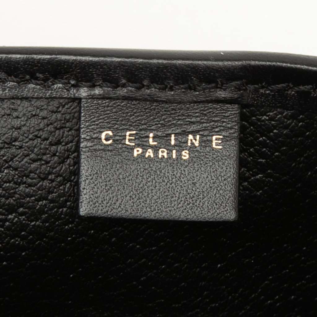 Celine Macadam Coated Canvas Clutch Black Very good condition - Box View