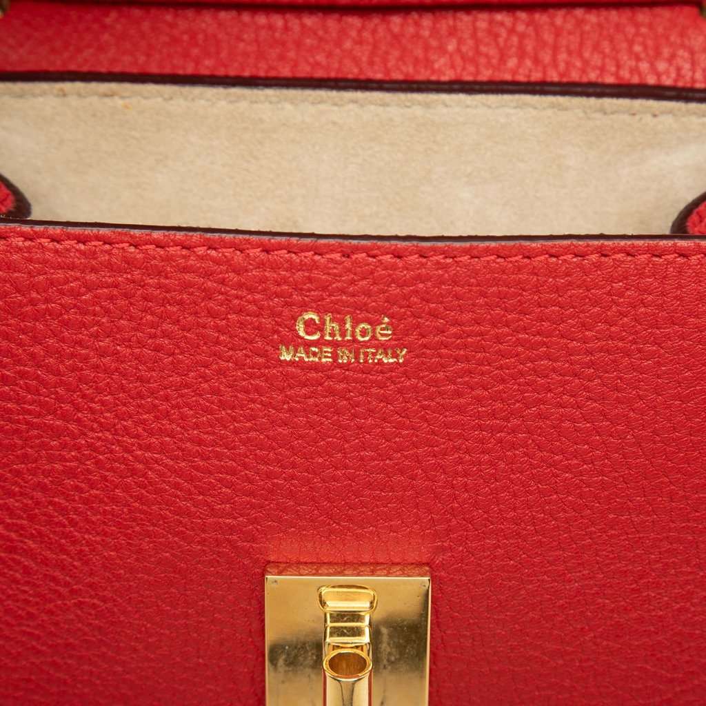 Chloé Mini Leather Drew Crossbody Red Leather Very good condition - Box View