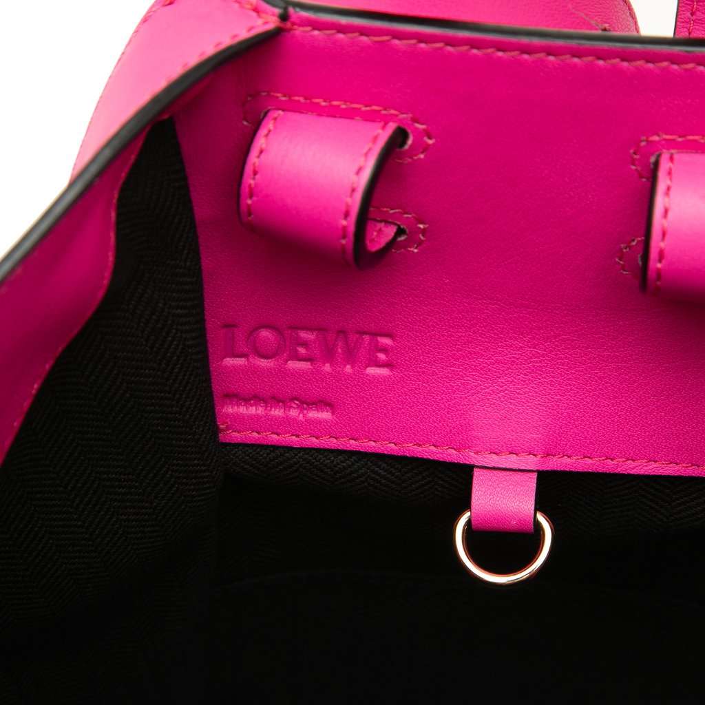 LOEWE Small Bicolor Calfskin Hammock Bag Pink Leather Very good condition - Box View